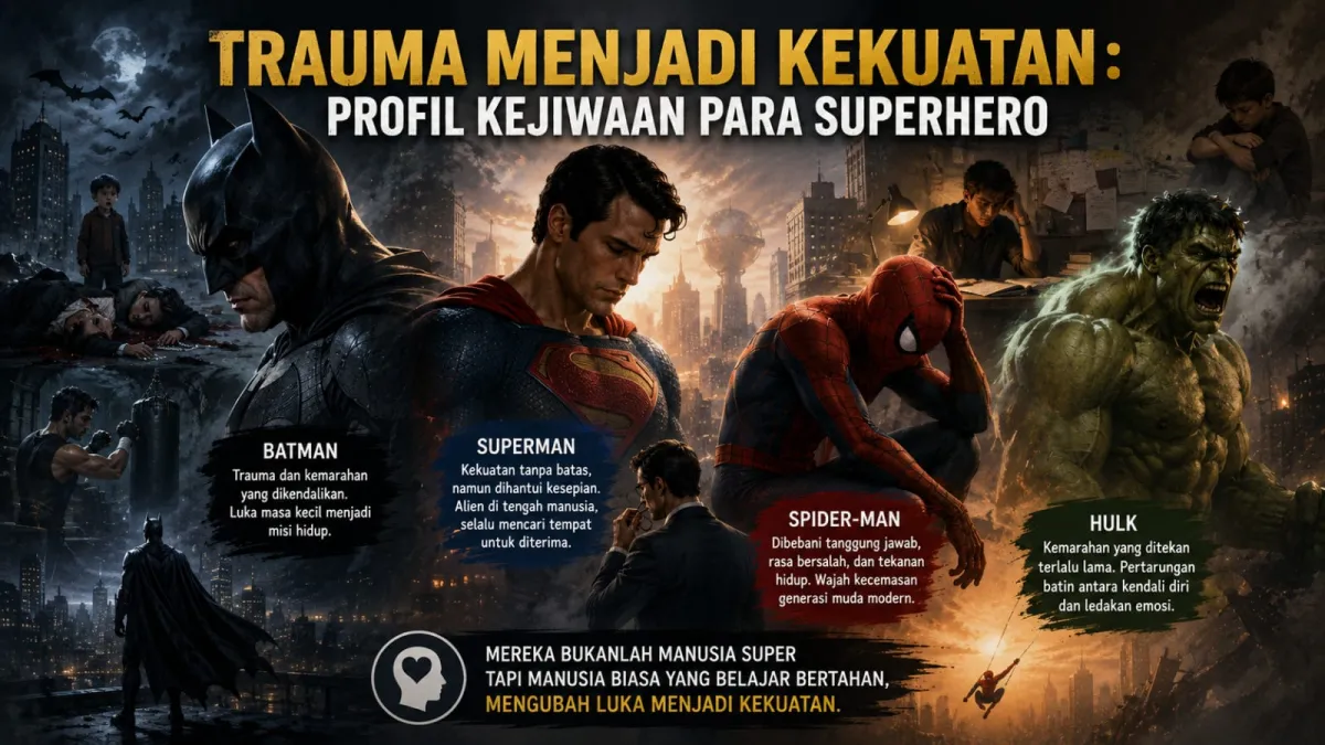 Trauma menjadi kekuatan: Profil Kejiwaan Superhero